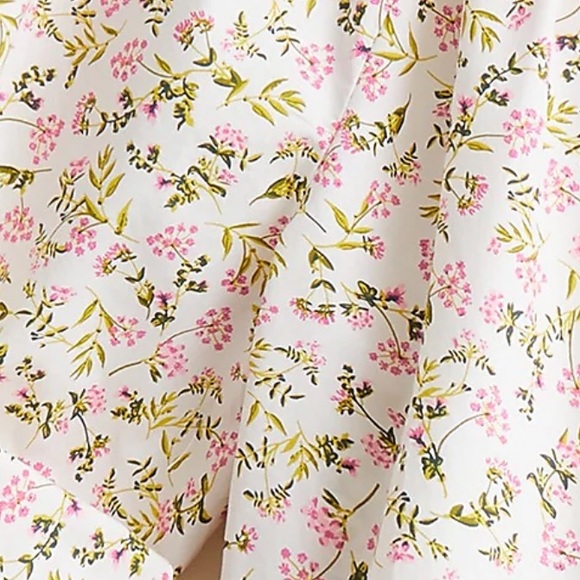J. Crew Tie Sleeve Button Front Meadow Floral Blouse S - Picture 4 of 12